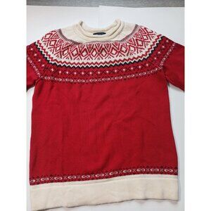 WESTBOUND forest tipped varsity round neck sweater size M